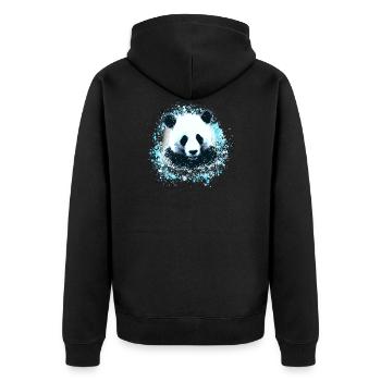 Panda,ours panda,ours, Graffiti, Peinture - Veste à capuche bio Premium Unisexe - noir - Dos - Nico (187cm)