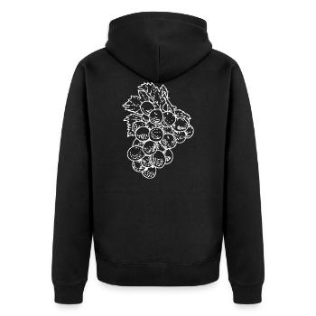 Grape Fruit Fruit Vitamin Summer Sun Vine - Unisex Premium Organic Zip Hoodie - black - Back - Nico (187cm)