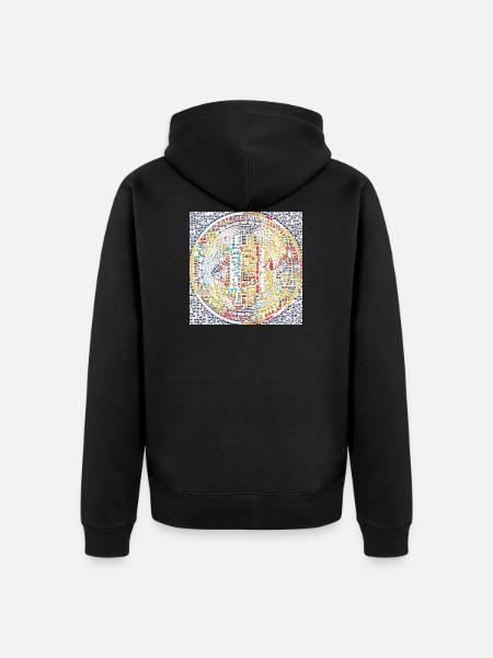 Bitcoin - Unisex Premium Organic Zip Hoodie - black