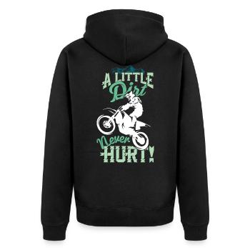 Motocross Dirt Bike cadeau pour les garçons et - Veste à capuche bio Premium Unisexe - noir - Dos - Nico (187cm)
