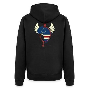 Cabo Verde - Veste à capuche bio Premium Unisexe - noir - Dos - Nico (187cm)
