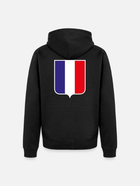 France - Unisex Premium Bio Zip Hoodie - Schwarz