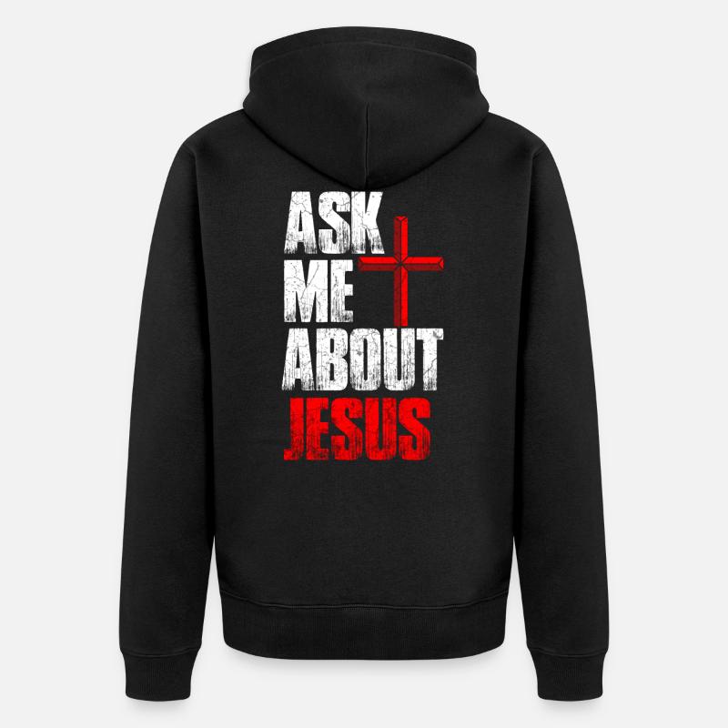 Jésus - Veste à capuche bio Premium Unisexe - noir