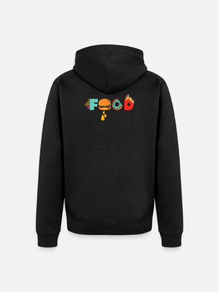 Food - Veste à capuche bio Premium Unisexe - noir