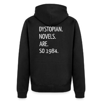 book lover better comics art feminine - Unisex Premium Organic Zip Hoodie - black - Back - Nico (187cm)