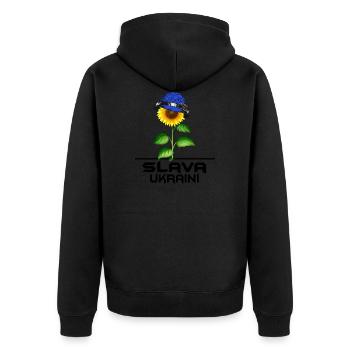 ukraine tournesol slava ukraini bleu-jaune - Veste à capuche bio Premium Unisexe - noir - Dos - Nico (187cm)