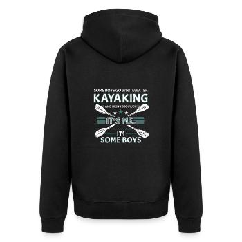 Certains garçons font du kayak en eau vive et boivent beaucoup - Veste à capuche bio Premium Unisexe - noir - Dos - Nico (187cm)