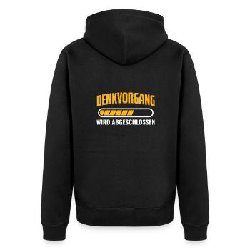 Informatik Informatiker Programmierer - Unisex Premium Bio Zip Hoodie - Schwarz - Hinten - Nico (187cm)