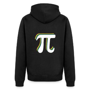 Math Pi symbole Pi - Veste à capuche bio Premium Unisexe - noir - Dos - Nico (187cm)
