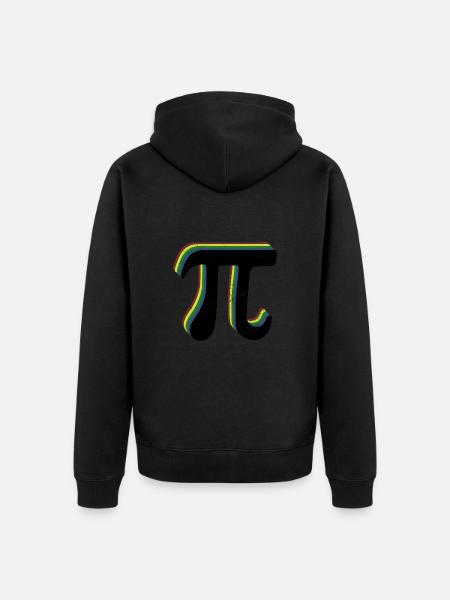 Math Pi symbol Pi - Unisex Premium Organic Zip Hoodie - black