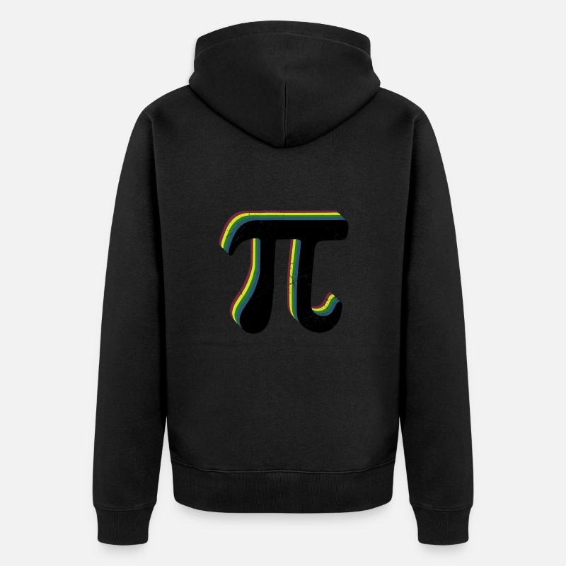 Math Pi-Symbol Pi - Unisex Premium Bio Zip Hoodie - Schwarz