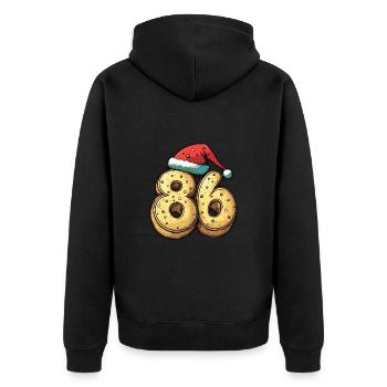 86 Numéro Noël - Veste à capuche bio Premium Unisexe - noir - Dos - Nico (187cm)