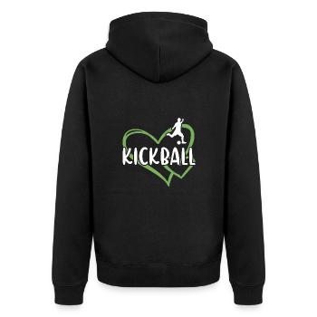Sport Heart Kickball - Veste à capuche bio Premium Unisexe - noir - Dos - Nico (187cm)