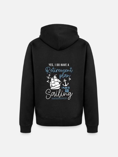 Sailing Ship Sailor Sail - Unisex Premium Organic Zip Hoodie - black