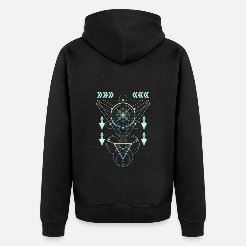 Symbole Superstition Élément Foi - Veste à capuche bio Premium Unisexe - noir