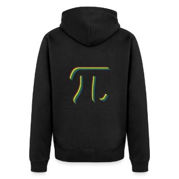 Math Pi symbole Pi - Veste à capuche bio Premium Unisexe - noir - Dos - Nico (187cm)