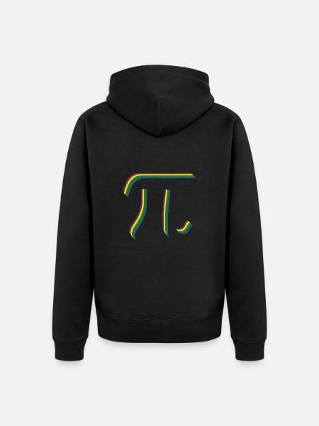 Math Pi symbol Pi - Unisex Premium Organic Zip Hoodie - black