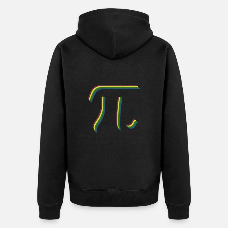 Math Pi-Symbol Pi - Unisex Premium Bio Zip Hoodie - Schwarz