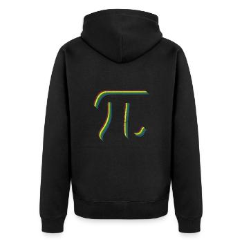 Math Pi symbole Pi - Veste à capuche bio Premium Unisexe - noir - Dos - Nico (187cm)