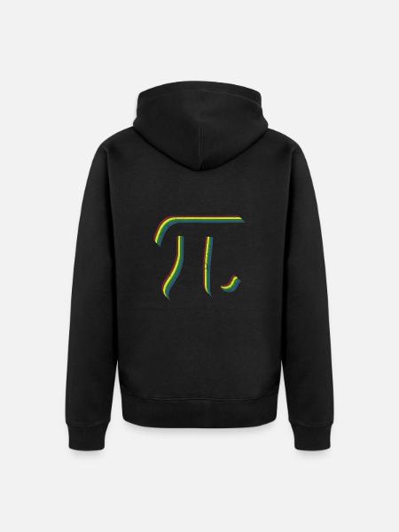 Math Pi symbol Pi - Unisex Premium Organic Zip Hoodie - black
