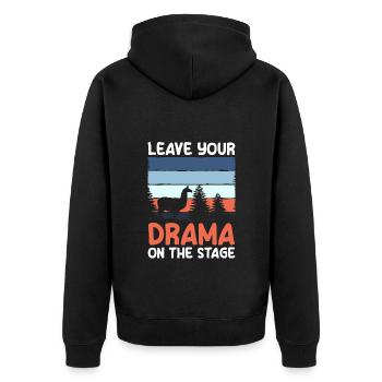 Theater Acting Director Broadway - Unisex Premium Organic Zip Hoodie - black - Back - Nico (187cm)
