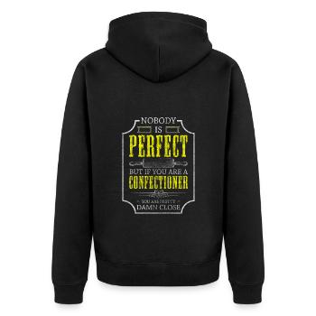Cake Handicraft Tarts - Unisex Premium Organic Zip Hoodie - black - Back - Nico (187cm)