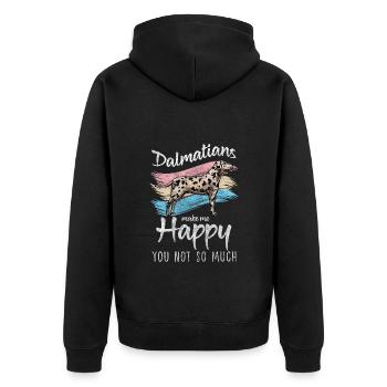 Dog breed paws points animal lover - Unisex Premium Organic Zip Hoodie - black - Back - Nico (187cm)