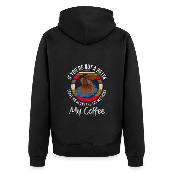 Aquarium Aquarists under water sea creatures - Unisex Premium Organic Zip Hoodie - black - Back - Nico (187cm)