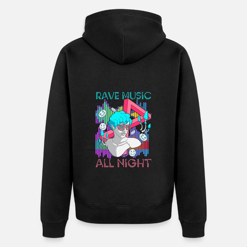 Dj électro maison - Veste à capuche bio Premium Unisexe - noir