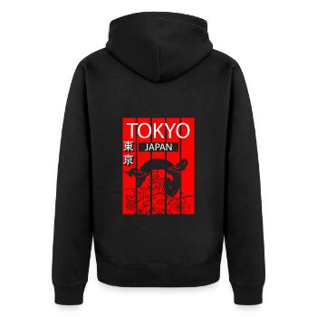 Tokyo Manga Ville Art - Veste à capuche bio Premium Unisexe - noir - Dos - Nico (187cm)