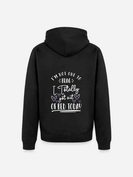 Sleep, slumber, relaxation, rest - Unisex Premium Organic Zip Hoodie - black
