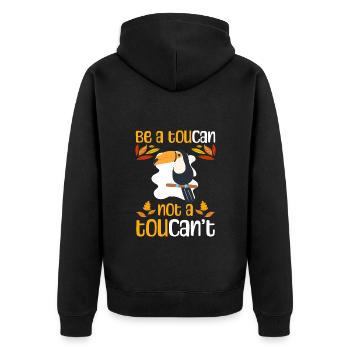 Toucan Holiday Flying coloré - Veste à capuche bio Premium Unisexe - noir - Dos - Nico (187cm)