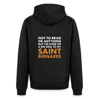 Je suis un gros problème pour mon Saint-Bernard - Veste à capuche bio Premium Unisexe - noir - Dos - Nico (187cm)