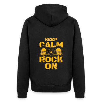Music Rock Music Guitar Concert - Unisex Premium Organic Zip Hoodie - black - Back - Nico (187cm)