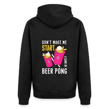 Règles du jeu Beerpong - Veste à capuche bio Premium Unisexe - noir - Dos - Nico (187cm)