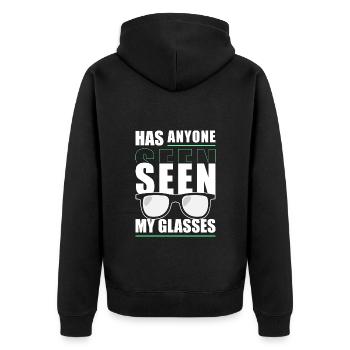 Lunettes Optique Hypermétrope - Veste à capuche bio Premium Unisexe - noir - Dos - Nico (187cm)