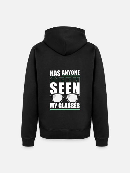 Glasses Farsighted Optics - Unisex Premium Organic Zip Hoodie - black