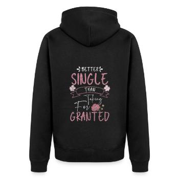 Relation Speed Dating Célibataire Petit ami - Veste à capuche bio Premium Unisexe - noir - Dos - Nico (187cm)