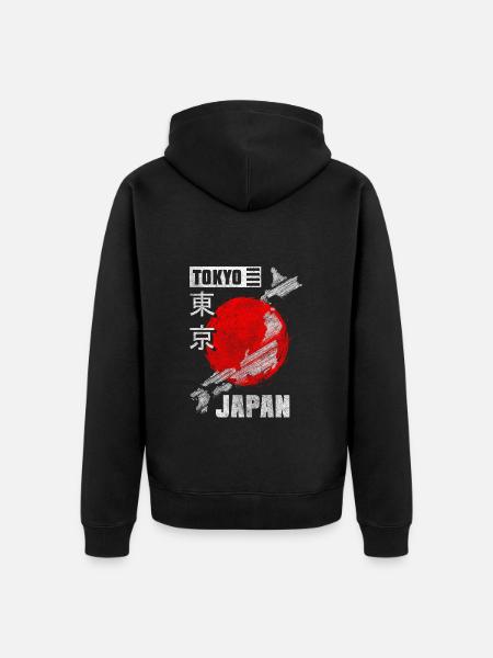 Japan Samurai Historical - Unisex Premium Organic Zip Hoodie - black