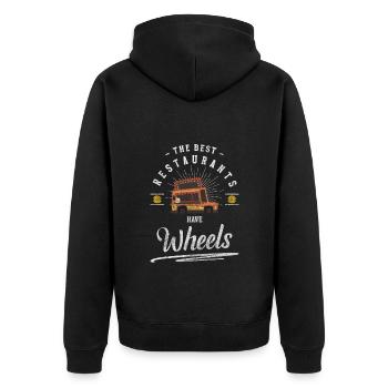 Truck Food Food Trucker Fries - Veste à capuche bio Premium Unisexe - noir - Dos - Nico (187cm)
