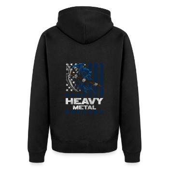 Rock and Roll Band Guitare Heavy - Veste à capuche bio Premium Unisexe - noir - Dos - Nico (187cm)
