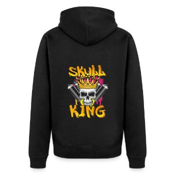 Street Art Wall Rap Street Style - Unisex Premium Organic Zip Hoodie - black - Back - Nico (187cm)