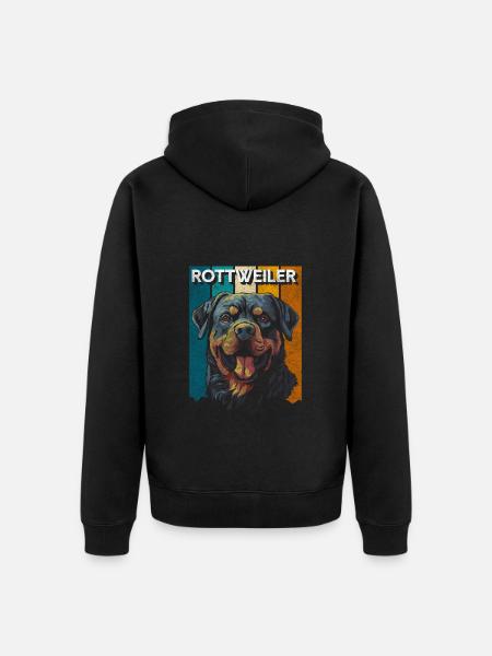 Pedigree Dog Walk - Unisex Premium Organic Zip Hoodie - black