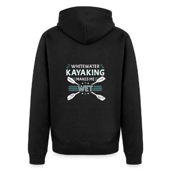 Le kayak en eau vive me rend humide - Veste à capuche bio Premium Unisexe - noir - Dos - Nico (187cm)