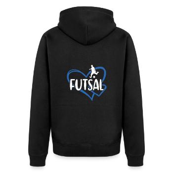 Sport Coeur Futsal - Veste à capuche bio Premium Unisexe - noir - Dos - Nico (187cm)
