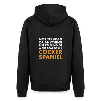Chien Je suis un gros problème pour mon Corgi - Veste à capuche bio Premium Unisexe - noir - Dos - Nico (187cm)
