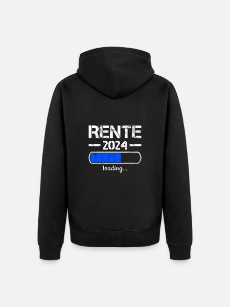 Rente 2024 Loading Rente 2024 - Unisex Premium Bio Zip Hoodie - Schwarz