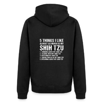 J’aime autant que mon Shih Tzu - Veste à capuche bio Premium Unisexe - noir - Dos - Nico (187cm)