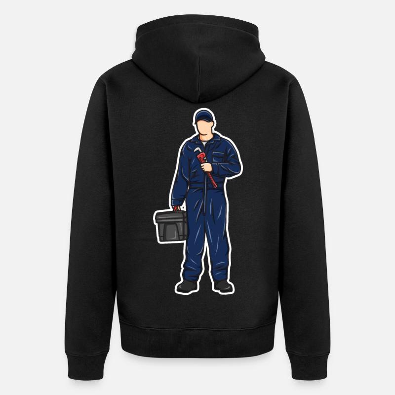Garçon plombier - Veste à capuche bio Premium Unisexe - noir