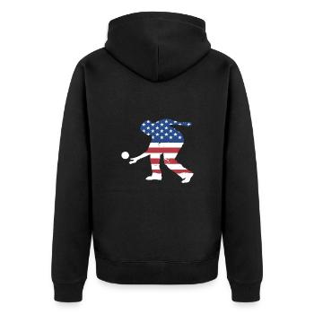 Sport Us Flag Bocce - Veste à capuche bio Premium Unisexe - noir - Dos - Nico (187cm)
